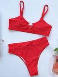 Snakeskin Female Swimsuit High Waist Bikini Women Swimwear Two-pieces Bikini Set Hollow Out Bather Bathing Suit Swim Beachwear