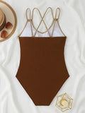 2026 Sexy High Cut Swimsuit One Piece Solid Swimwear Women Bathers Bathing Swimming Swim Suit Female Beachwear