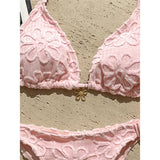 2026 Flower Printed Halter Bikini Women Swimwear Female Swimsuit Two-Pieces Bikini Set Brazilian Bather Bathing Suit Swim V8270