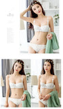Women's Bras Sexy Lace Half Cup Push Up French Style Lingerie Solid Soft Deep V Top Breathable Comfortable Closure Thin Bralette