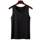 Women Bottoming Vest Sleeveless Ice Silk Seamless Stretchy Round Neck Dry Dry Cooling Camisole Summer Office Vacation Basic Top