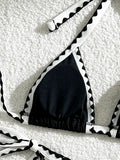 Splicing Wrinkled Pleated Bikinis 2025 High Cut Bikini Women Swimwear Female Swimsuit Two-pieces Bikini Set Bathing Suit Swim