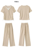Knitted two-piece casual suit is loose and comfortable