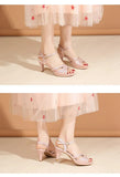 Sandals for Women's  New Summer Elegant Temperament High Heels Coarse Heels Fish Mouth Breathable Comfortable Fashion Pumps