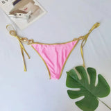 Halter Crystal Rhinestone Diamond Bikini 2025 Female Swimsuit Women Swimwear Two-pieces Bikini Set High Cut Bathing Suit Swim
