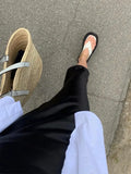 2026 New Arrivals Summer Fashion Black Flip Flops Flat Sandals Women Leisure White Slides Shoes Comfy Walking Beach Footwear