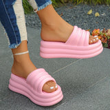Chunky Platform Slippers for Women 2024 Summer Comfort Soft Sole Beach Shoes Slides Woman Thick Bottom Non-Slip Sandals Ladies