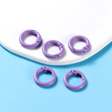 5Pcs/Lot 21 Colors Metal O Ring Spring Clasp Openable Round Carabiner Keychain Clips Hook Dog Chain DIY Jewelry Buckle Connector