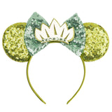 2025 New Style Mickey Minnie Ear Headband Sequin Bows Girl Adult Kids Halloween Party Cosplay Hair Accessories Princess Hairband