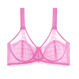 Women's Floral Lace Buckle Front Wireless Bra,Breathable Comfortable lingerie Top for Daily Wear,Women's Lingerie for All Season