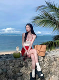 Summer New Pure Desire Style Spicy Girl Shoulder Strap Vest Women's Slim and Versatile Beach Resort Swimsuit