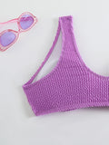 High Waist Bikini 2026 Women Sporty Swimsuit Solid Sexy Striped Swimwear Female Bathers Bathing Swimming Swim Suit Beachwear