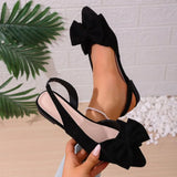Summer Butterfly-knot Closed Toe Women's Sandals 2026 New Fashion Plus Size Slip-on Best Seller Light Comfortable Flat Sandals