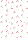 Women’s Cherry Print Pajama Set Ribbed Cami Crop Top and Ruffle Shorts 2 Piece Summer Sleepwear Loungewear with Pink Bows
