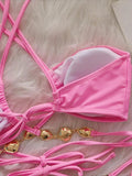Wrap Around Halter Rhinestones Diamond Bikini Women Swimsuit Female Swimwear Two-pieces Bikini Set Bathing Suit Swim Beach Wear