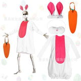 Easter Bunny Costume Women Rabbit Cosplay Outfit Skeleton Bunny Dress Halloween Party Stage Performance Dance Show Costume
