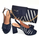 Doershow Lastest Italian Design Fashion Style Ladies Shoes with Matching Bag Set 2024 Nigerian Shoes and Bag Set HTY1-9