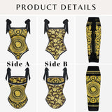 2026 High Quality Double-sided Printed Push Up Women Bikini Set Printed Strappy Bandage Swimwear Brazilian Biquini Bathing Suit
