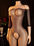 Crotchless Teddy Bodysuits Ultra Sexy Lingerie Women Transparent Fishnet Underwear Erotic Apparel Bodystockings Babydoll Dress