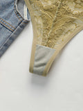 3-pack fashionable multi-color lace thong sexy Lingerie lightweight and easy to clean women's underwear C937