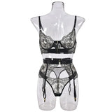 Two-piece Women's Set G-string Transparent Underwear Lolita Romantic Lingeries Set Sexy Bra and Panties Sets Lingerie for Woman