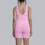 Women's Yoga Set Sports Running Fitness Beautiful Back Vest Hip Lifting Slim-Fit High Waist Shorts Training Gym Workout Suits
