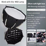 Roreta ZU80 Photo Studio Light COB Bi-Color 2500-8500K CRI≥95 TLCI≥97 With Diffuser LED Video Lights Fill Lighting