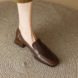 Style Spring Autumn Versatile British Style Flat Shoes Women's Vintage Leather Pumps High Heel Shoes Summer Season 2026