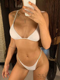 New Sexy Sequins Padded Mini Bikini Female Swimsuit Two-Pieces Bikini Set Bathing Suit Women Swimwear Bather Swim Lady V2043