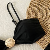 High Waist Bikini Women's Swimsuit Two-piece Bathing Suits Bandeau Woman Swimwear Trend Bikinis Sets Brazilian Beach Wear