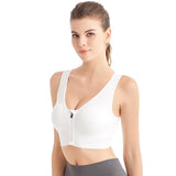 Sports Bra Women Front Zipper More Size Crop Tops Female Gym Jogging Yoga Fitness Shockproof Vest Bralette Sport Bras for Women