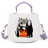 Cute Totoro Print Crossbody Bag Women PU Leather Handbag Casual Shoulder Bag For Shopping Daily Use & Perfect Gift For Anime Fan