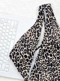 2026 New Sexy One Piece Swimsuit Swimwear Women Leopard Hollow Single Shoulder One-piece Bathing Suit Beachwear Metal Ring Decor