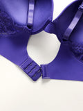 Women's Sexy Solid Color Bra Patchwork Lace With Small Pendant Steel Ring Gathered Push Up Bra Daily Comfortable Casual Bra U314