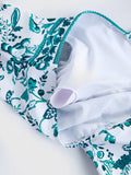 2026 Floral Print Butterfly Sleeve Swimsuit One Piece Swimwear Women Sexy Bathers Bathing Swimming Swim Suit Female Beachwear