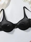 Women's Sexy Satin Push Up Bra and High Waisted Panties Set - Glossy Underwear Set Green Lingerie set MR2938