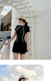 One Piece Swimsuit Skirt Style Plus Size Slimming and Belly Covering Style Hot Spring Bikini Swimsuit for Women