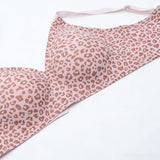 Custom made-2-Row Hook Leopard Print Bra Underwear