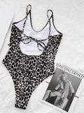 Sexy One Piece Swimsuit Swimwear Women Leopard One-piece Bathing Suit Beachwear Costumi Da Bagno Donna Banadores Mujer 2026 New