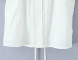 Foridol White Cotton Women Summer Crop Tops Lace Patchwork Short Female Tops Puff Sleeve Square Collar Slim Top Blouse 2025