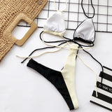 2026 Sexy Bikini Women Swimwear Swimsuit Leopard Patchwork Double-rope Halter Bikinis Set Bathing Suit Beach Bikinis Para Mujer