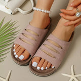 2026 Women's Slip-On Flat Bottom Clog Casual Sandals Breathable Comfortable Leisure Shoes