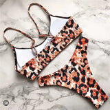 14 Color S - XL Sexy Leopard Bikini Women Swimwear Female Swimsuit Two-Pieces Bikini Set Brazilian Bather Bathing Suit Swim V871