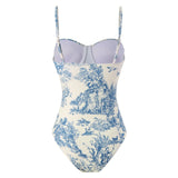 2026 New Arrival Push Up Women Bikini Set Floral Printed Ruffle Bikinis Strappy Bandage Swimwear Brazilian Biquini Bathing Suit