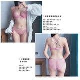 Sexy Lace Bra Set Large Breasts Ultra Thin Full Coverage Push Up Effect Big Cup Supporr Detachable Straps Pure Sensual Underwear