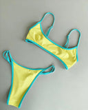 Sexy Micro Bikini 2026 Women Bandeau Padded Thong Swimsuit Female Cut Out Bathing Suit Swimwear Biquini swim