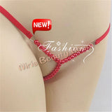 DEKA Elastic Crotchless High quality Real Pearl Thongs Women Low-Rise Hollow Sexy G-string Female Erotic Panties Underwear