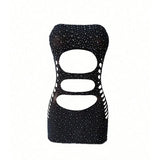 1PC Women Sexy Fishnet Beach Cover Up Hollow Out Bodycon Dress See Through Summer Swimwear