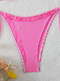 Halter Triangle String Bikinis 2026 Women Sexy Striped Swimsuit Ruffle  Swimwear Female Bathers Bathing Swimming Swim Suit