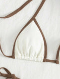 sexy string micro mini patchwork bikinis sets two pieces swimsuit thong Swimwear Biquini conjunto de bikini tankini beachwear